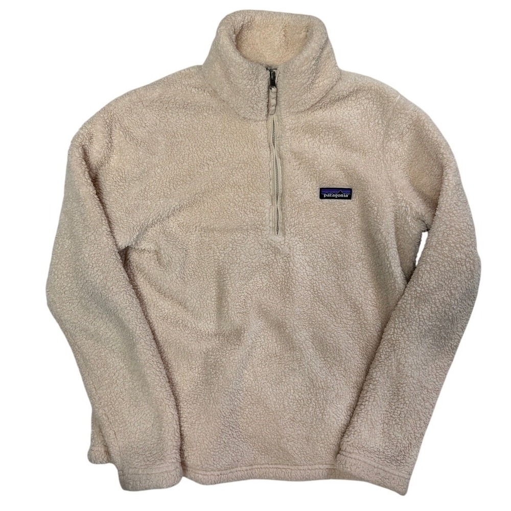 Patagonia Womens Los Gatos 1/4-Zip Fleece Pullover Calcite Cream 25235 Size M